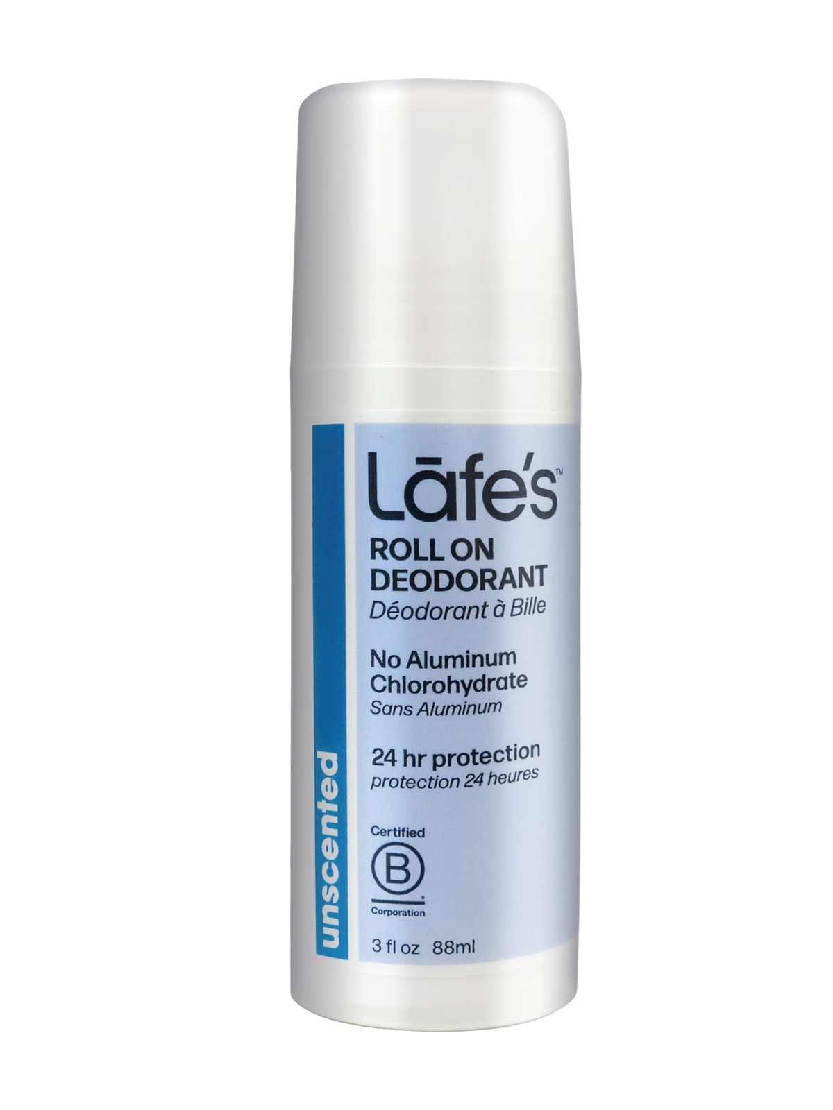 Lafe’s Natural Deodorant | 3oz Roll-On Aluminum Pack of 1 (2.5 Fl Oz each)