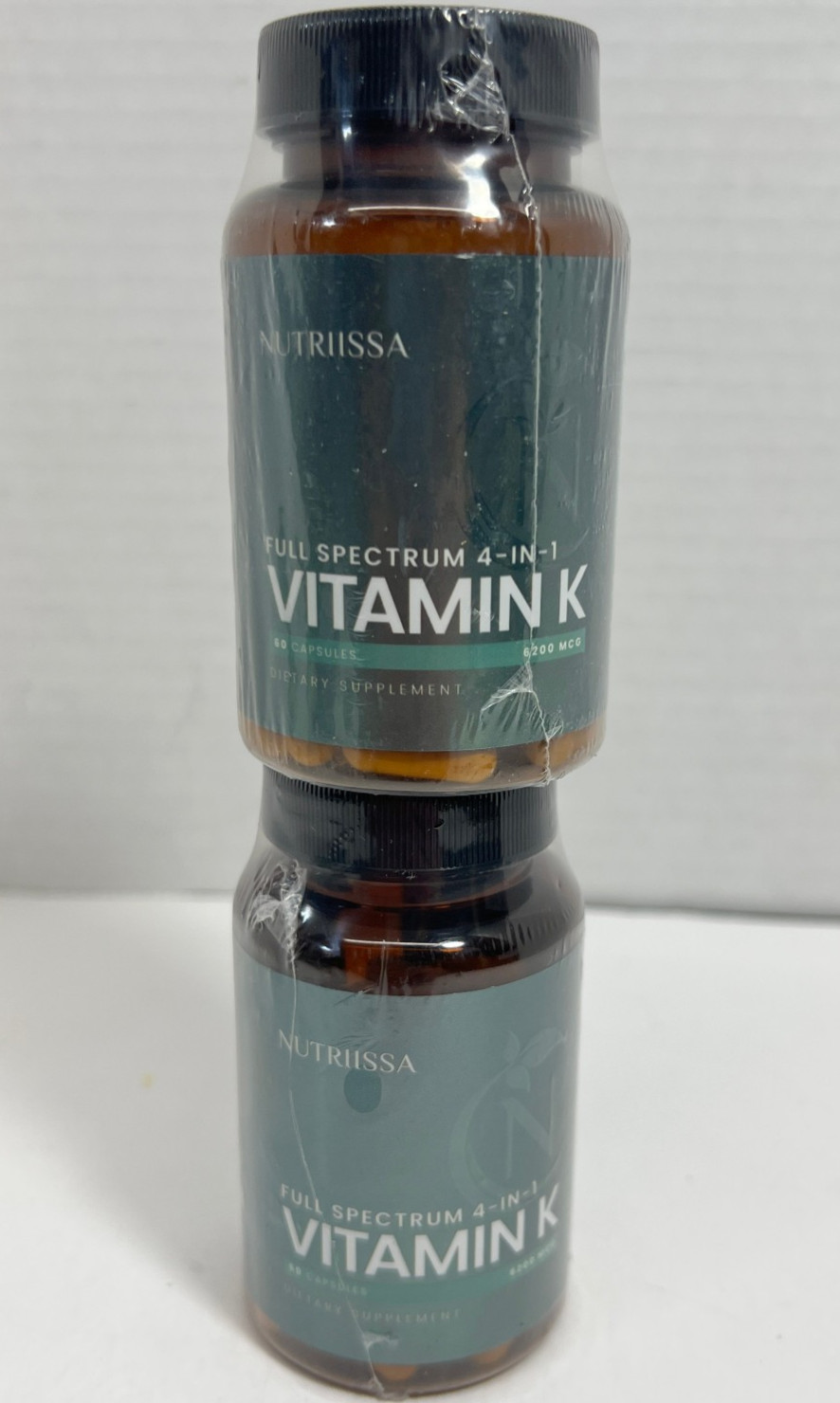 2X Nutriissa Vitamin K 4-in-1 6200mcg K1 K2 MK4 MK7 MK9 60 Caps EXP 1/2028