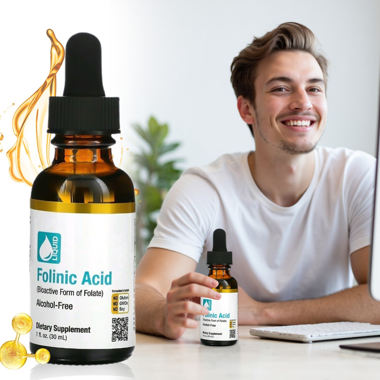 Premium c Acid Leucovorin Bioactive Designed Form of Folate Alcohol Free 30ml P