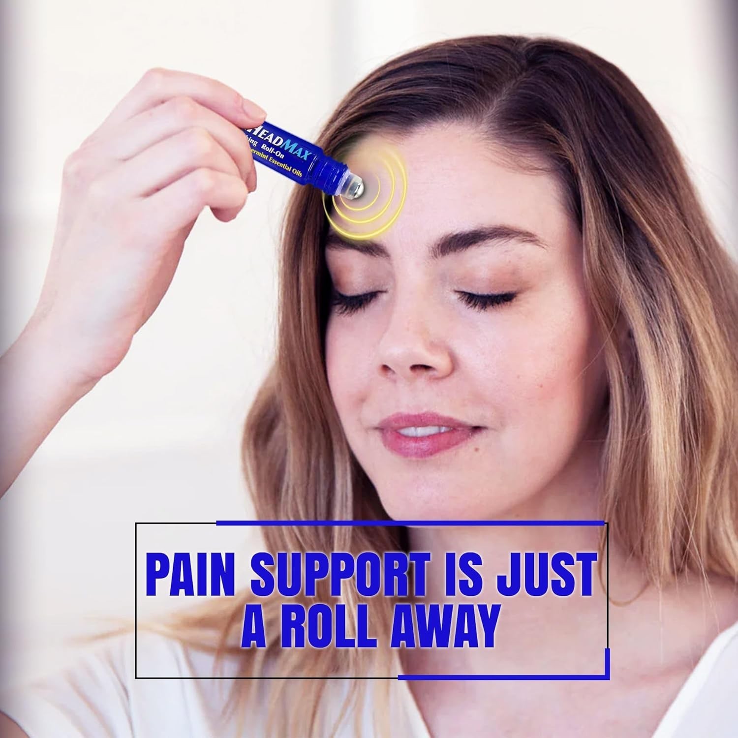 CoolHead Max Roll On, Natural Peppermint Essential Oil Migraine Re…