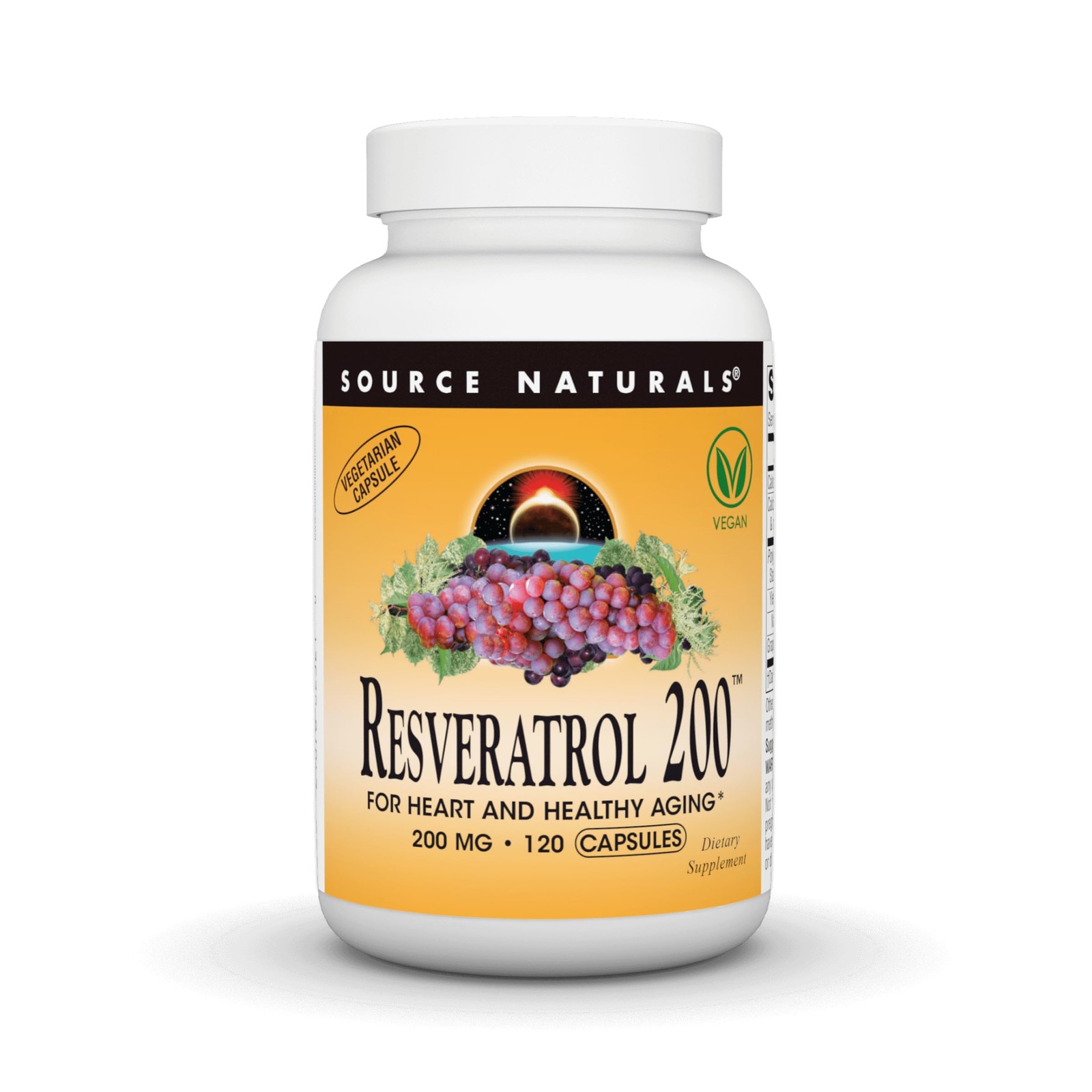 Source Naturals Resveratrol For Heart And Healthy Aging – 200 Mg -120 Vegan