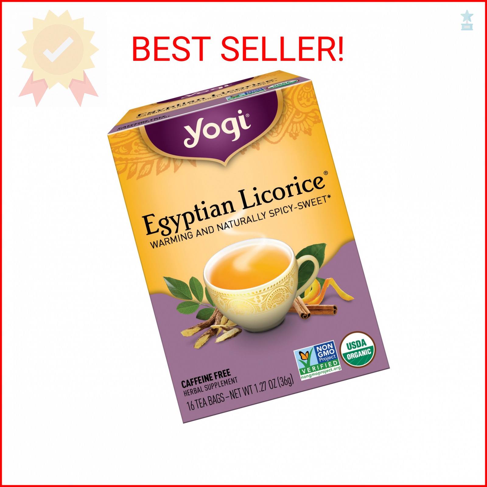 Yogi Tea, Egyptian Licorice, 16 Count, Packaging May Vary