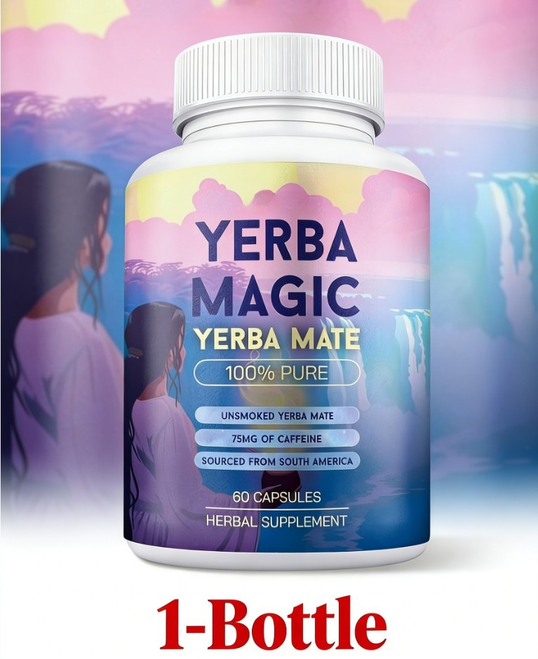 Brainista Yerba Magic: 100% 100% 100% Pure Unsmoked Yerba Mate, 75mg 60 Capsules