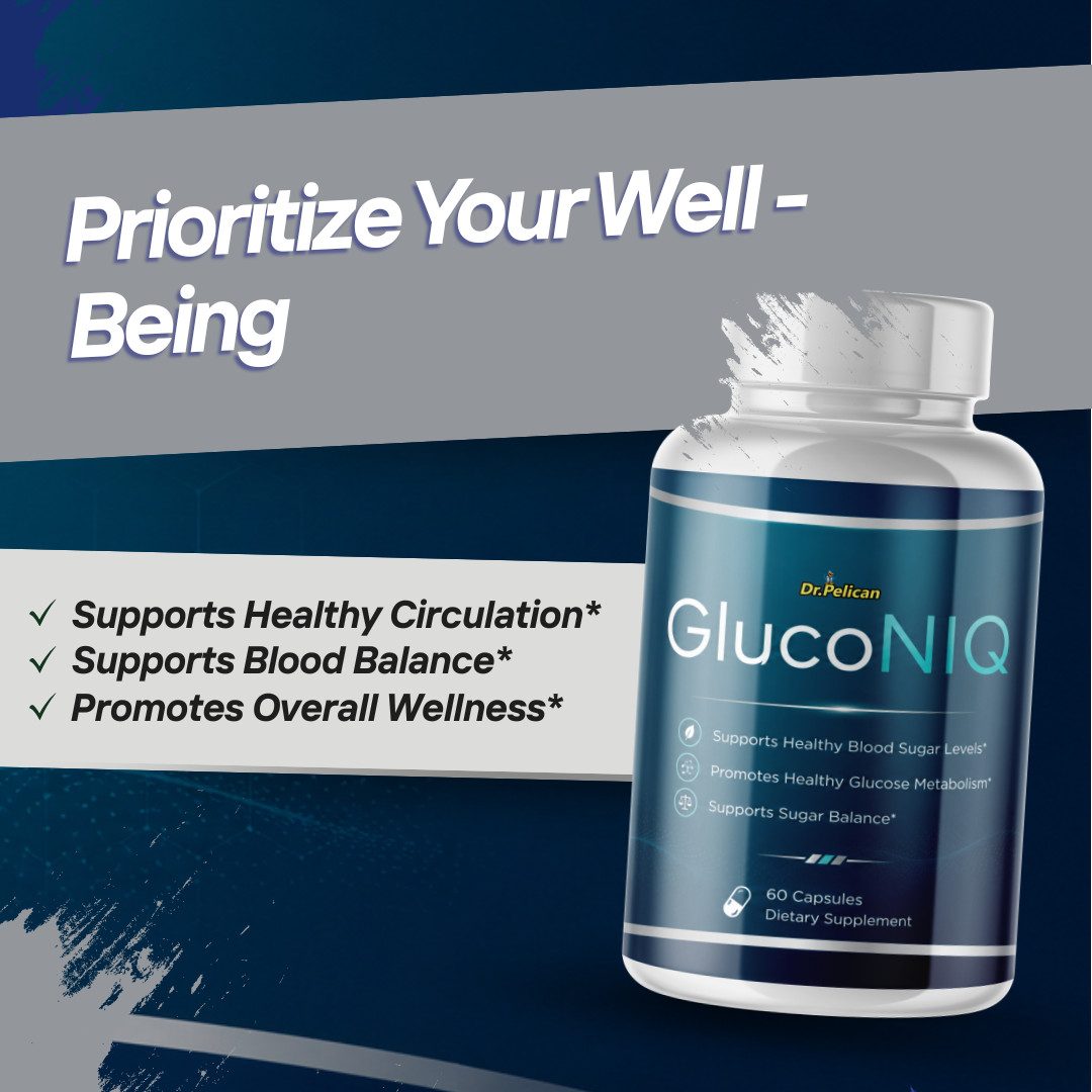 GlucoNIQ-Blood Support- 2 Bottles- 120 Capsules