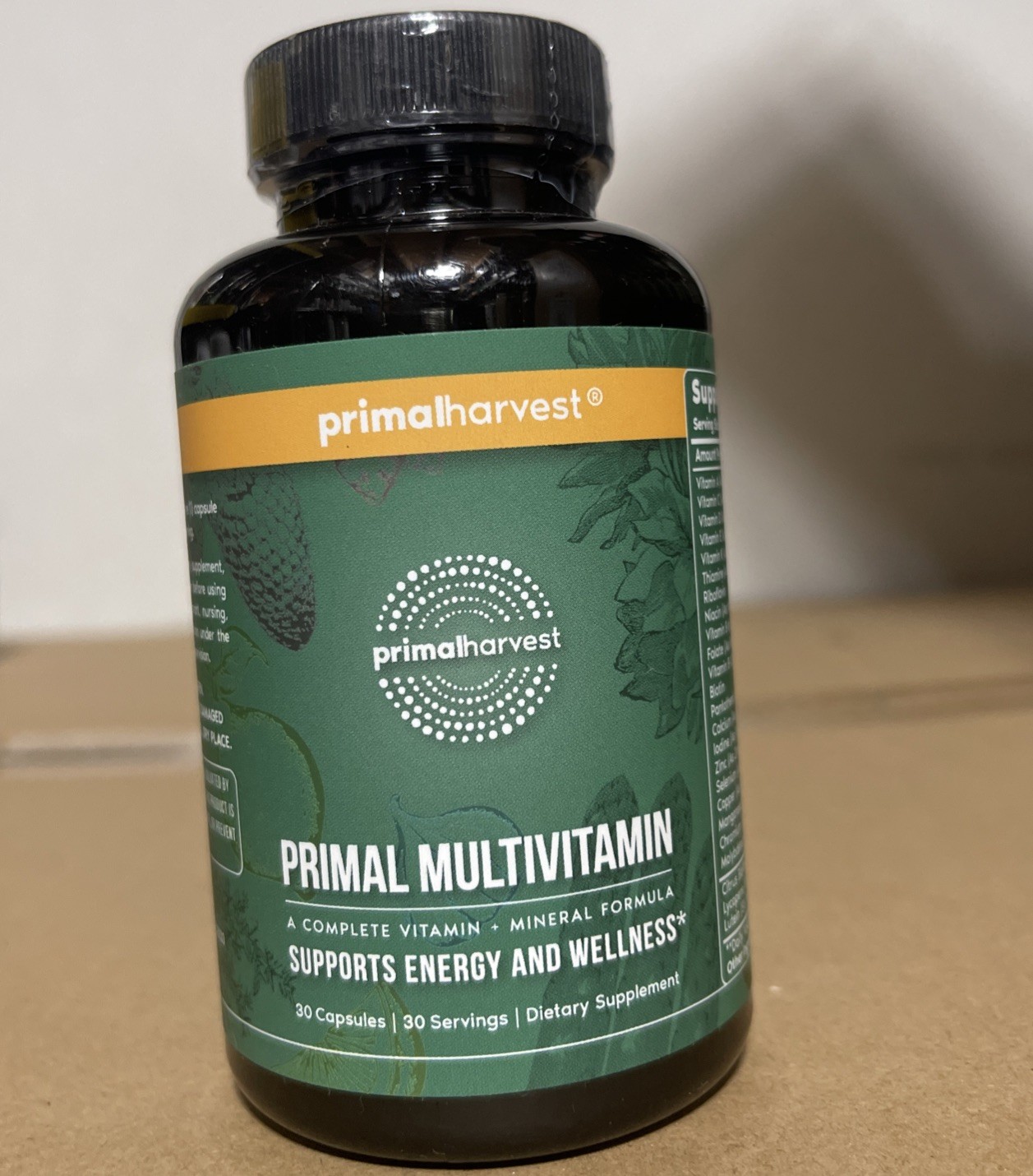 Primal harvest multivitamin supports energy and wellness 30-capsules 🆓Shipping