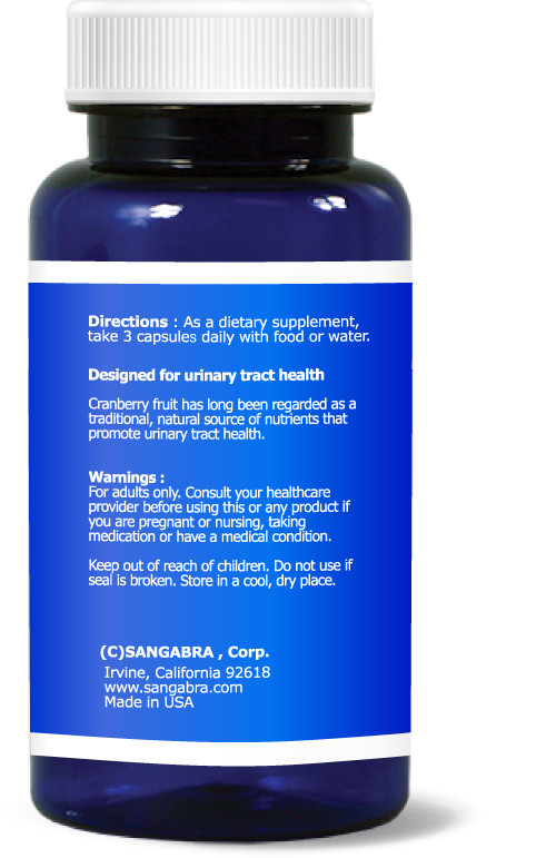 Cranberry, Maintains Bladder Control, Supports Immune Health
