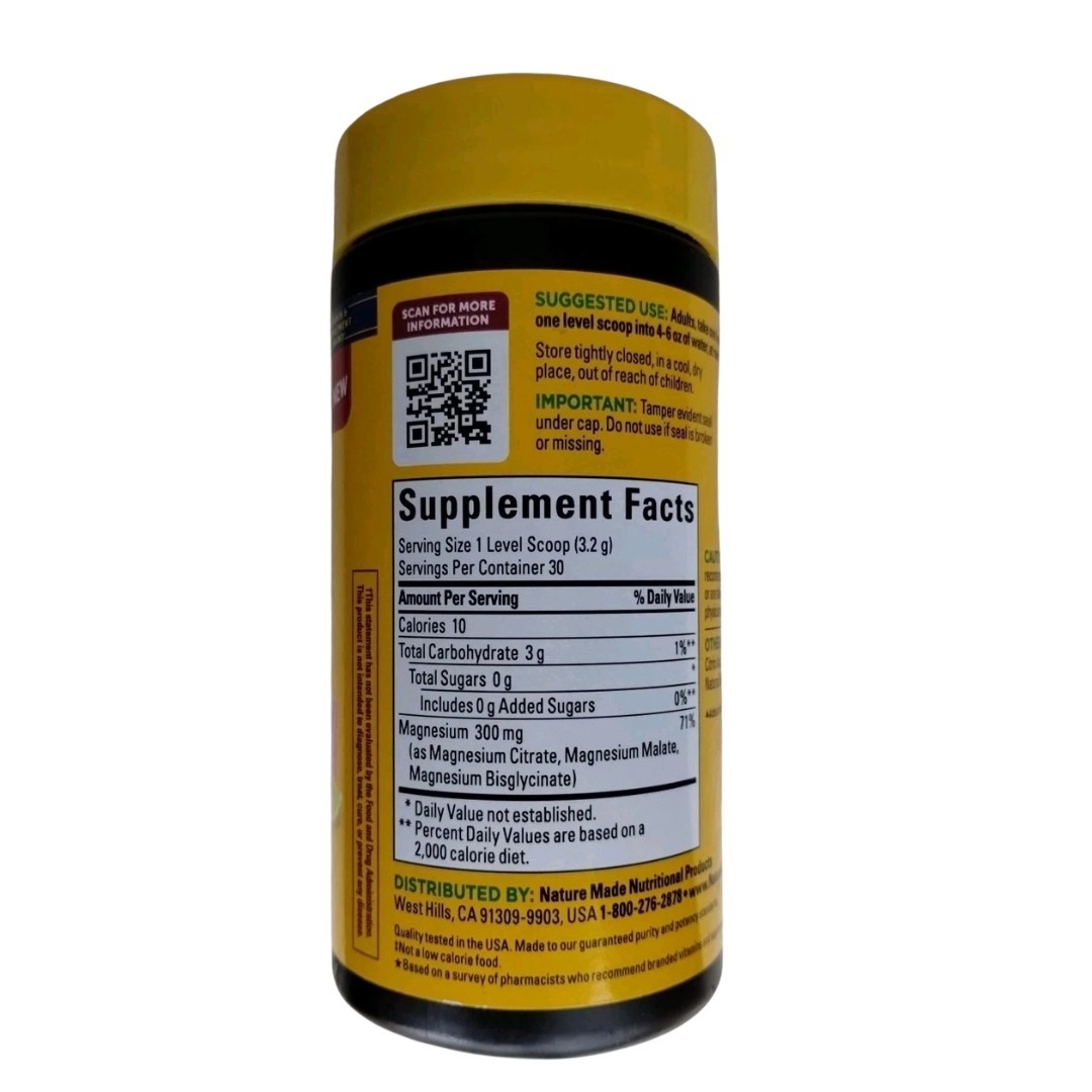 Nature Made Magnesium Complex Powder 300mg Pink Lemonade 3.38 oz Lot of 2 08/27