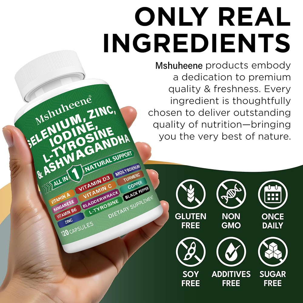 Selenium Zinc Iodine Supplements Thyroid Cellular Health Immune 30-120 Capsules