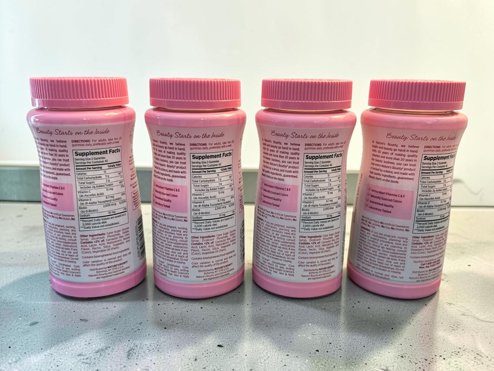 Nature’s Bounty Hair Skin & Nails Gummies 80 Ct Lot of 4 Mixed Exp Dates NEW