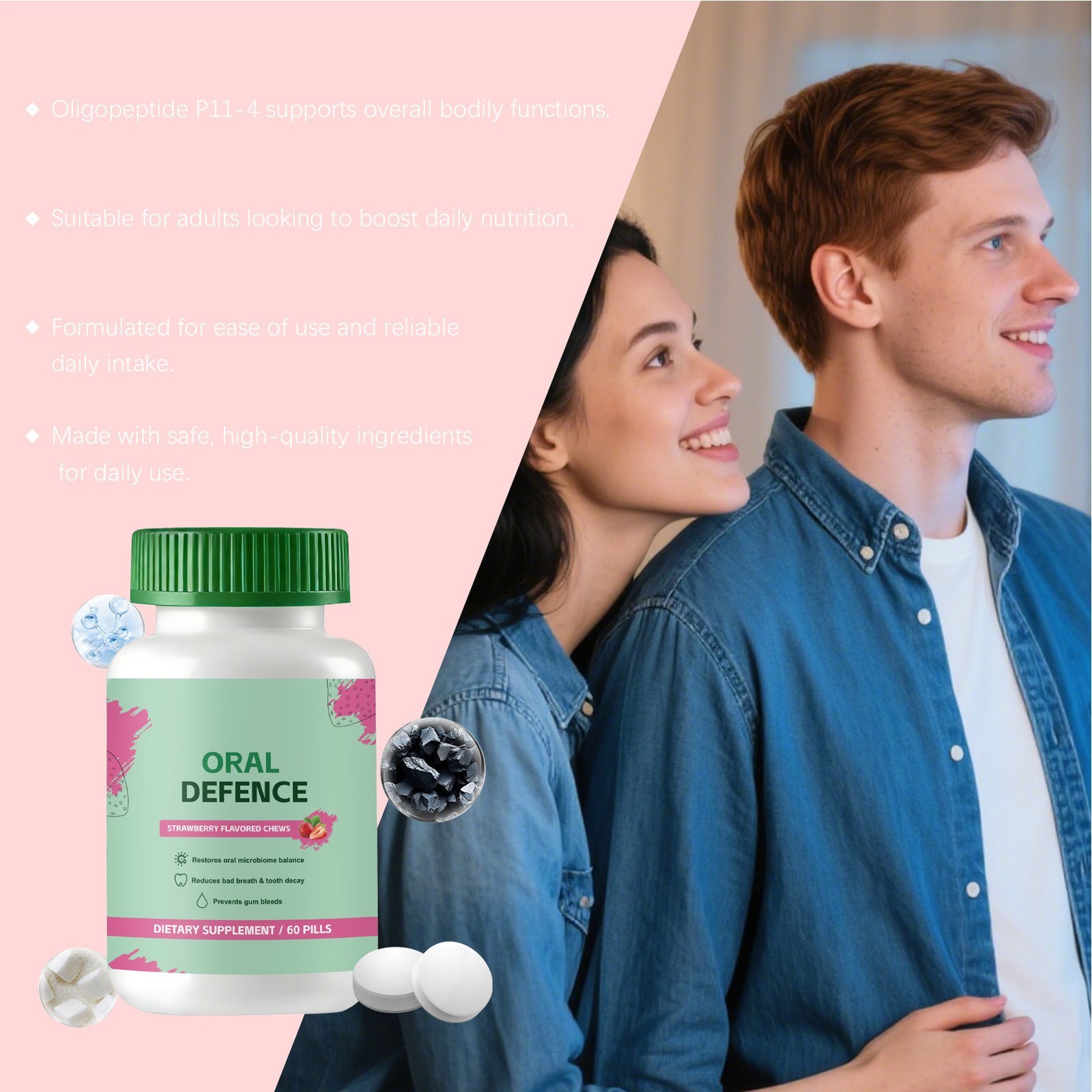 Oral Defence – Oral Probiotics Supplement for Fresh Breath, Teeth