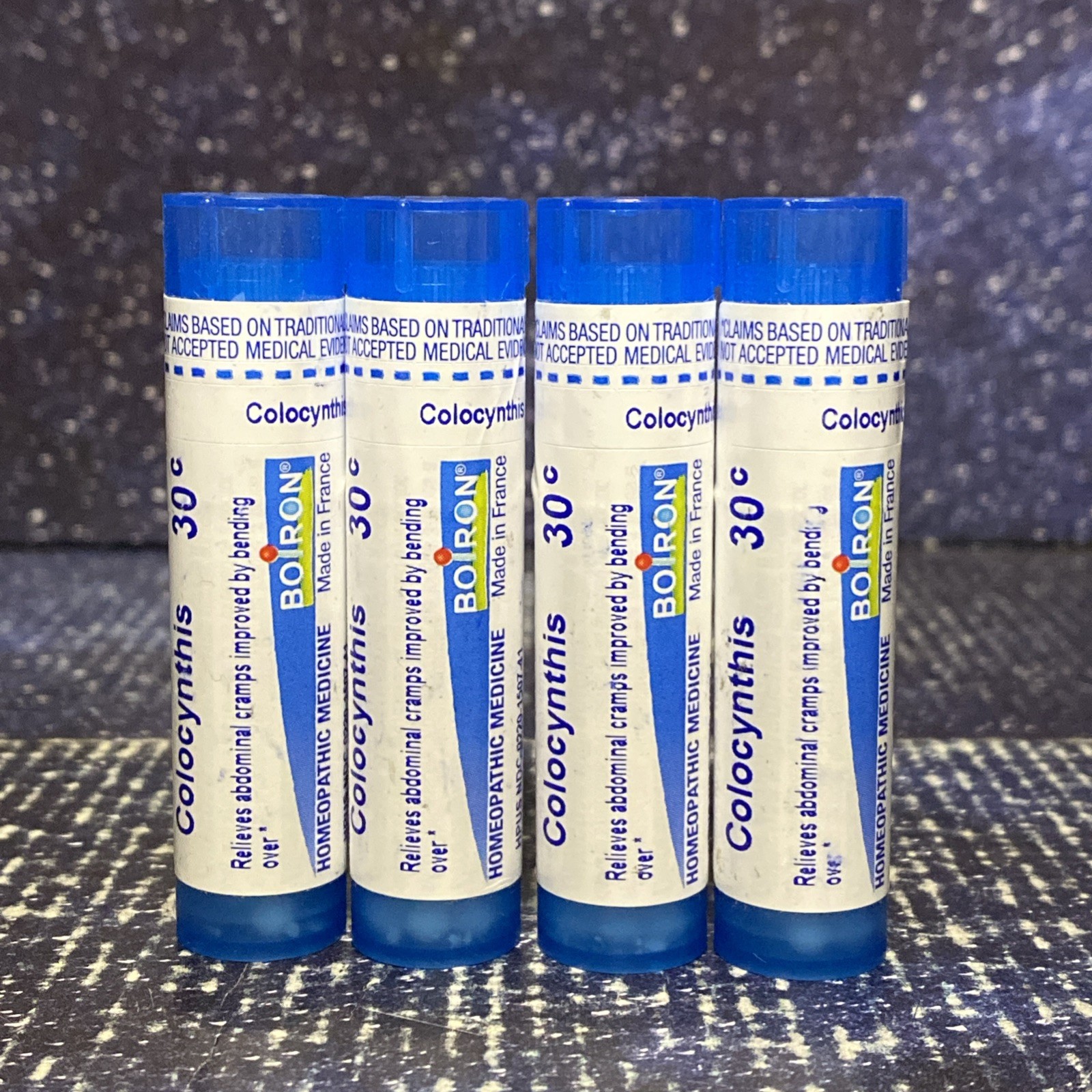 4 X Boiron Colocynthis 30C, Relieves Abdominal Cramps, 80 Pellet, EXP 06/2028