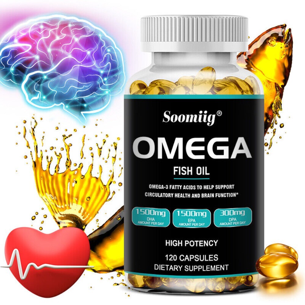 Omega 3 Fish Oil Capsules 3300mg EPA & DHA, Highest Potency Joint Pain Help