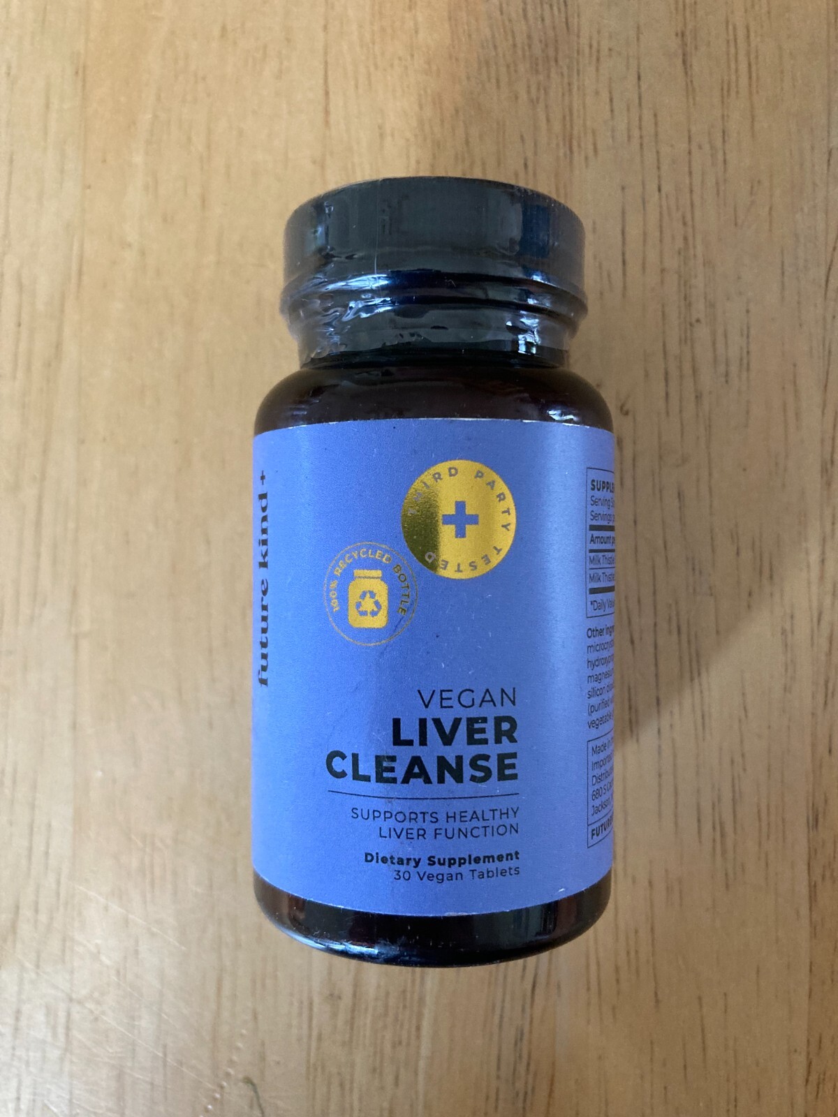 Future Kind Vegan Milk Thistle Seed Liver Cleanse Supplement 30 Tablets