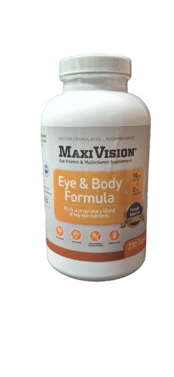 MaxiVision Eye And Body Formula 270 Capsules 1 Bottle