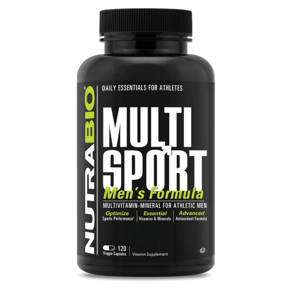NutraBio – MULTI SPORT Men’s Formula – Health & Energy Multivitamin-120 Capsules