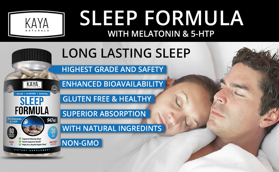 (2 Pack) Deep Sleep Formula, Fall Asleep & Stay Asleep, Melatonin Sleeping Aid