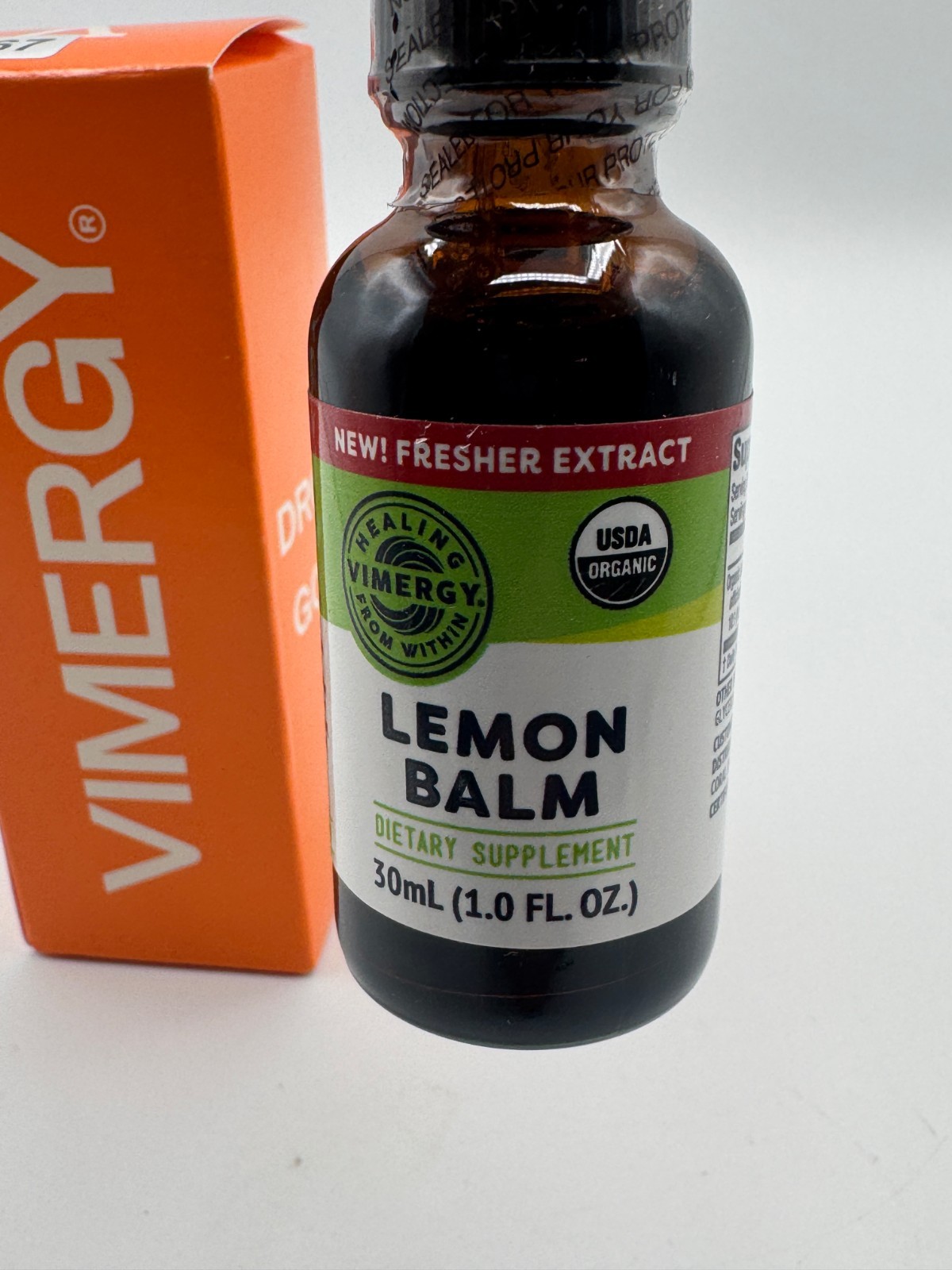 Vimergy Organic Lemon Balm 30ml 1oz Liquid Extract Dietary Supplement EXP:8/27
