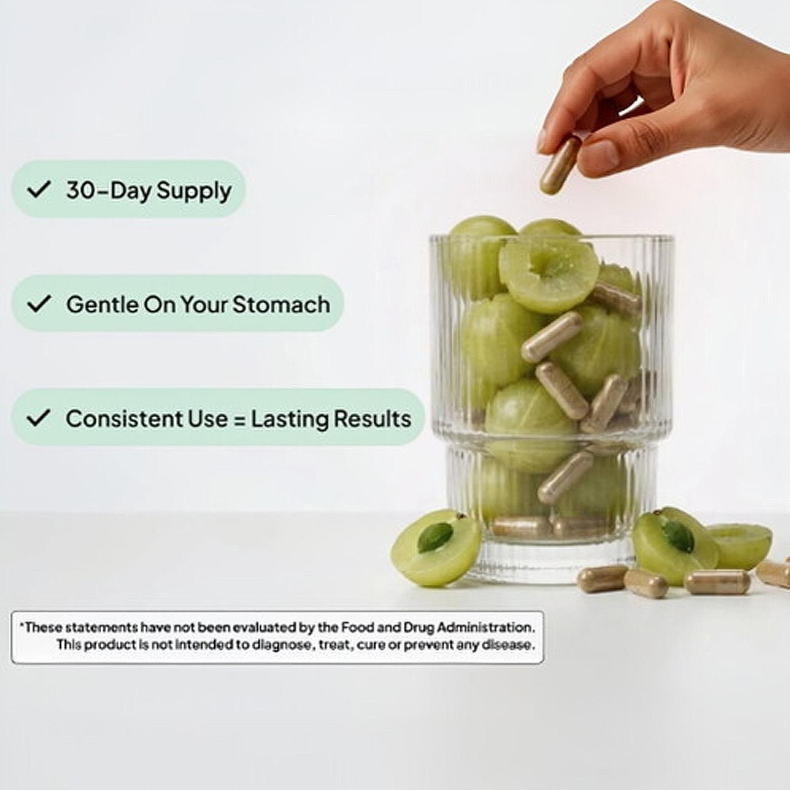 Organic Amla Capsules 1000mg – Indian Gooseberry Amla Fruit Supplement – Orga…