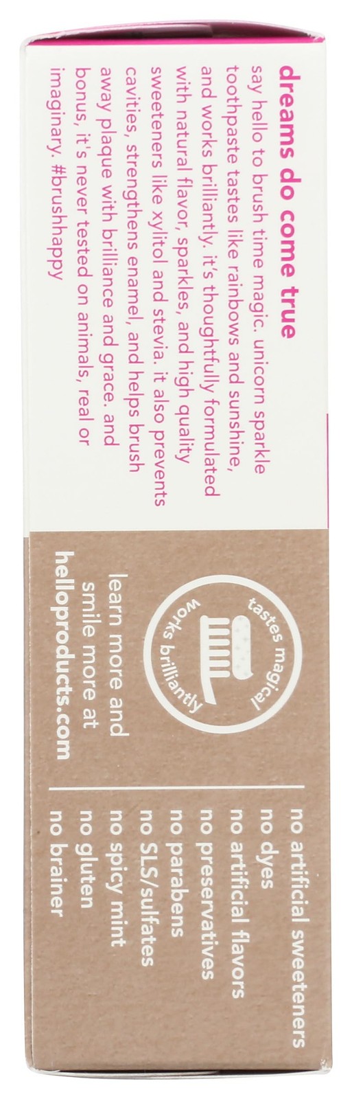 HELLO Bubblegum Unicorn Sparkle Toothpaste for Kids, 4.2 OZ