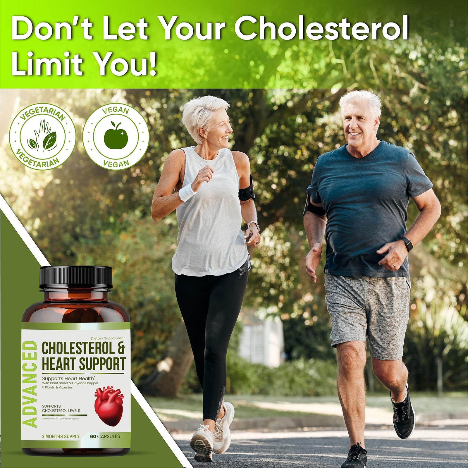 Heart Health Cholesterol Supplements – 1 Count (Pack of 60)