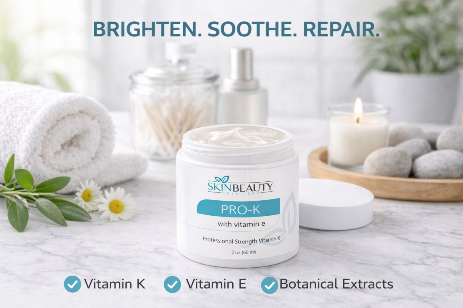 Pro-K Vitamin K Cream 5% Professional Skin Nourishing Moisturizing Formula