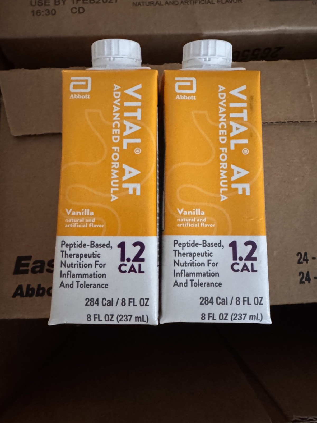1 Case Vital AF 1.2 Cal Vanilla Oral/tube feeding 8 oz. Carton 24/Case EX 02/27