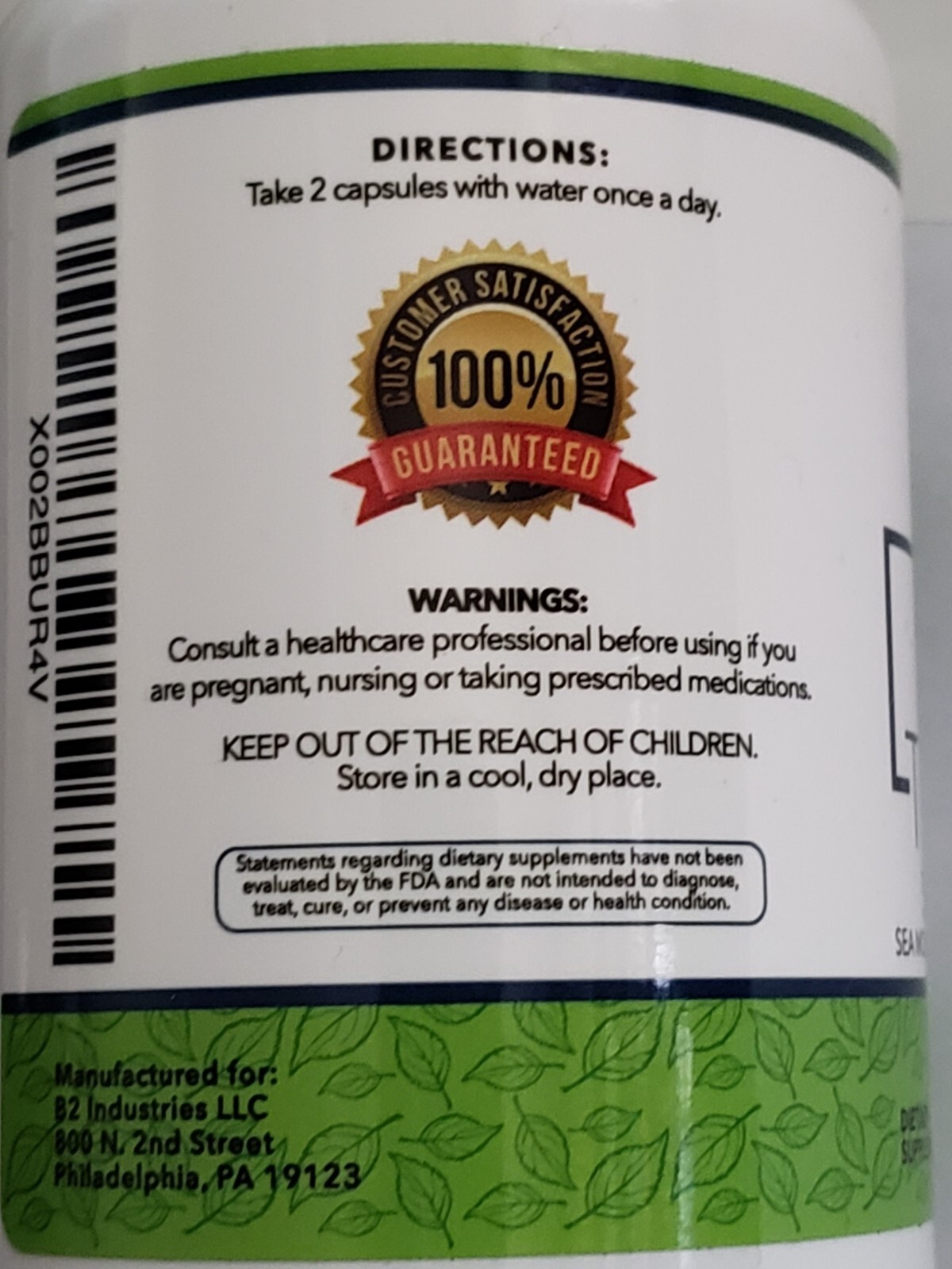 HERB THERAPY – Super Sea Moss – 100 Vegetarian Capsules – GMP Certified – 4/2024