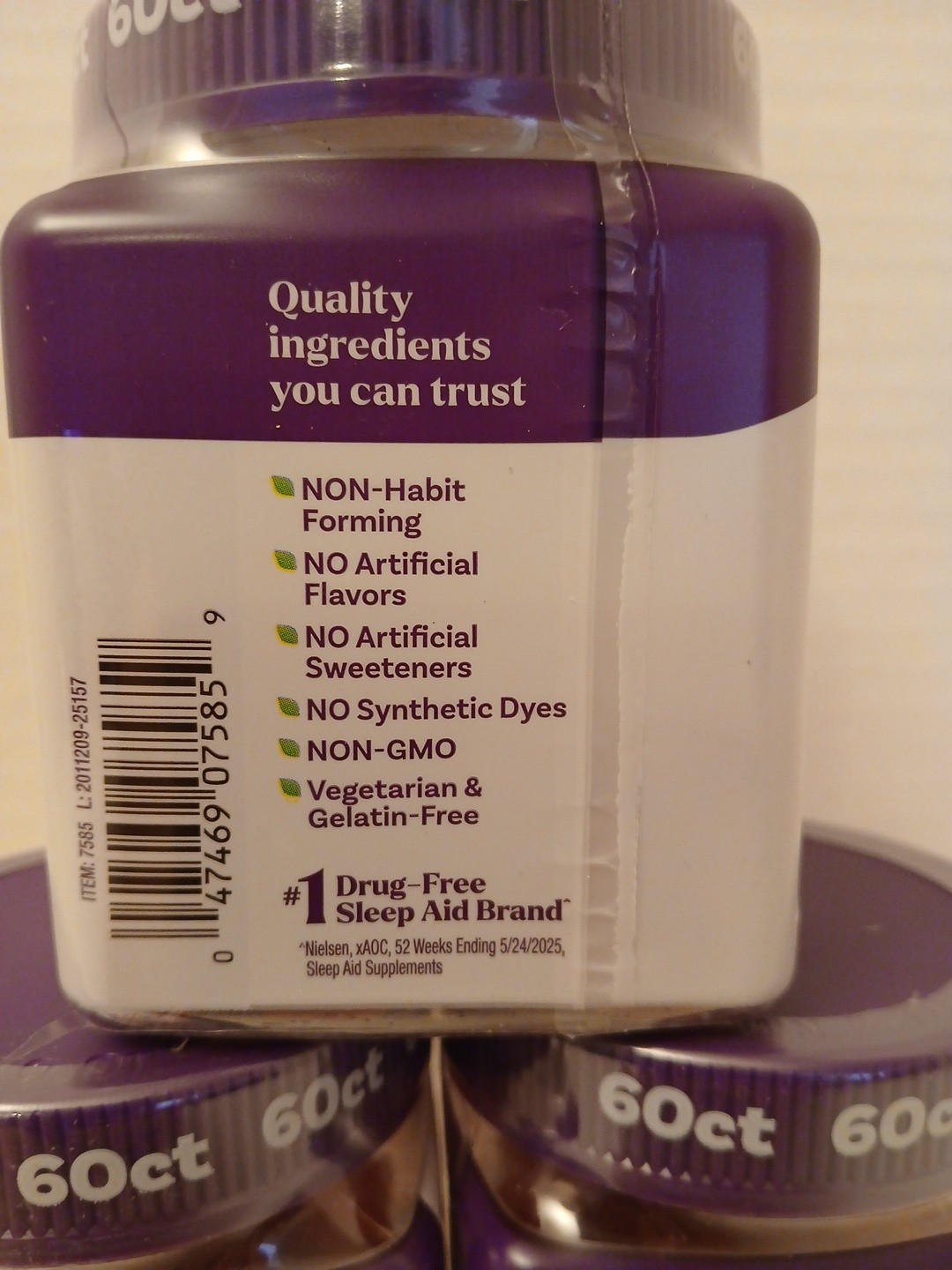 THREE Natrol Melatonin 5 mg Gummies Sleep Support 60 Each Total 180 Exp: 9/2027