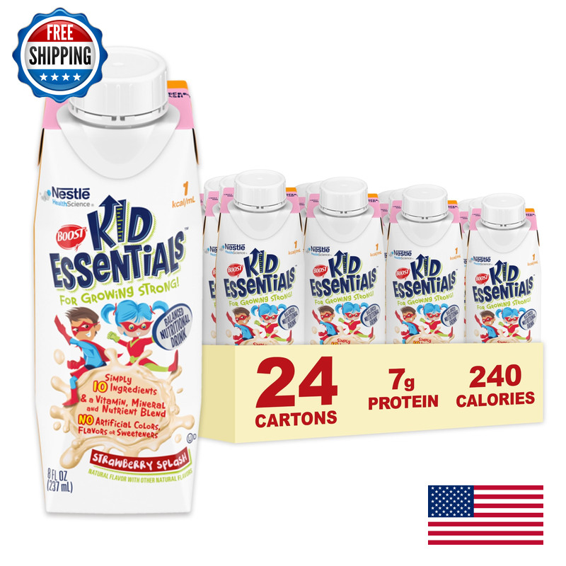 Boost Kid Essentials 1.0 Strawberry Splash 24 X 8 Fl Oz Carton 00043900285740
