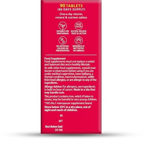 Menopace Tablets for Women, 90 Count – Hormonal Balance, Menopause Support, Vita