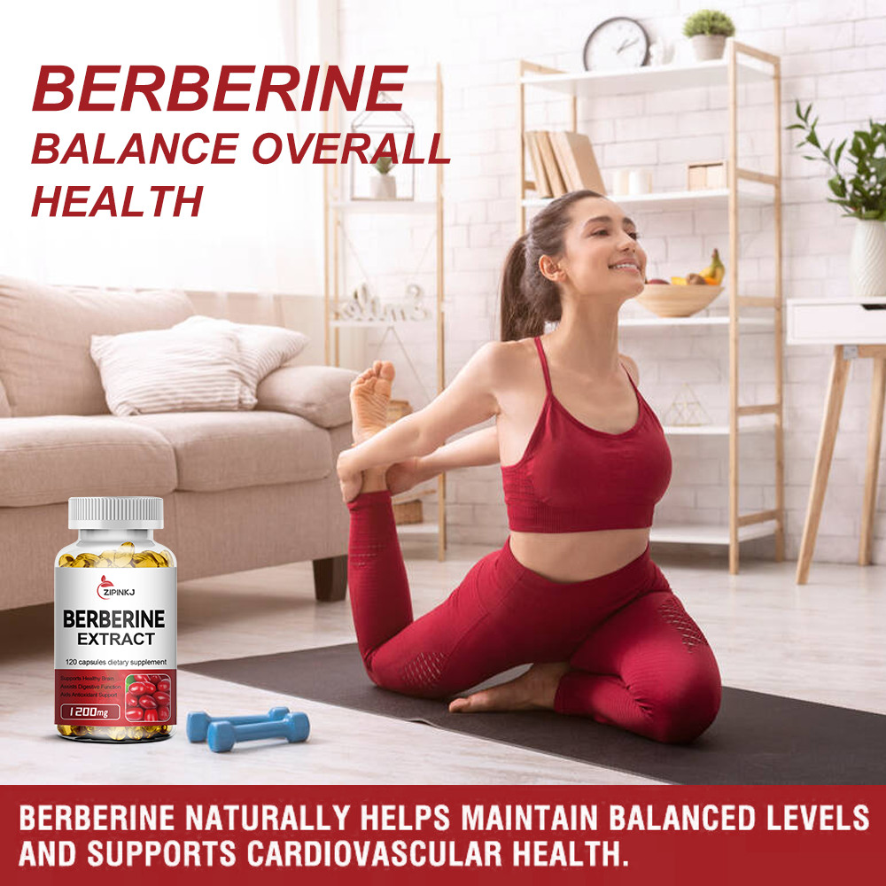Premium Berberine HCL Extract 120 Caps, Healthy Cholesterol, Anti-Inflammatory