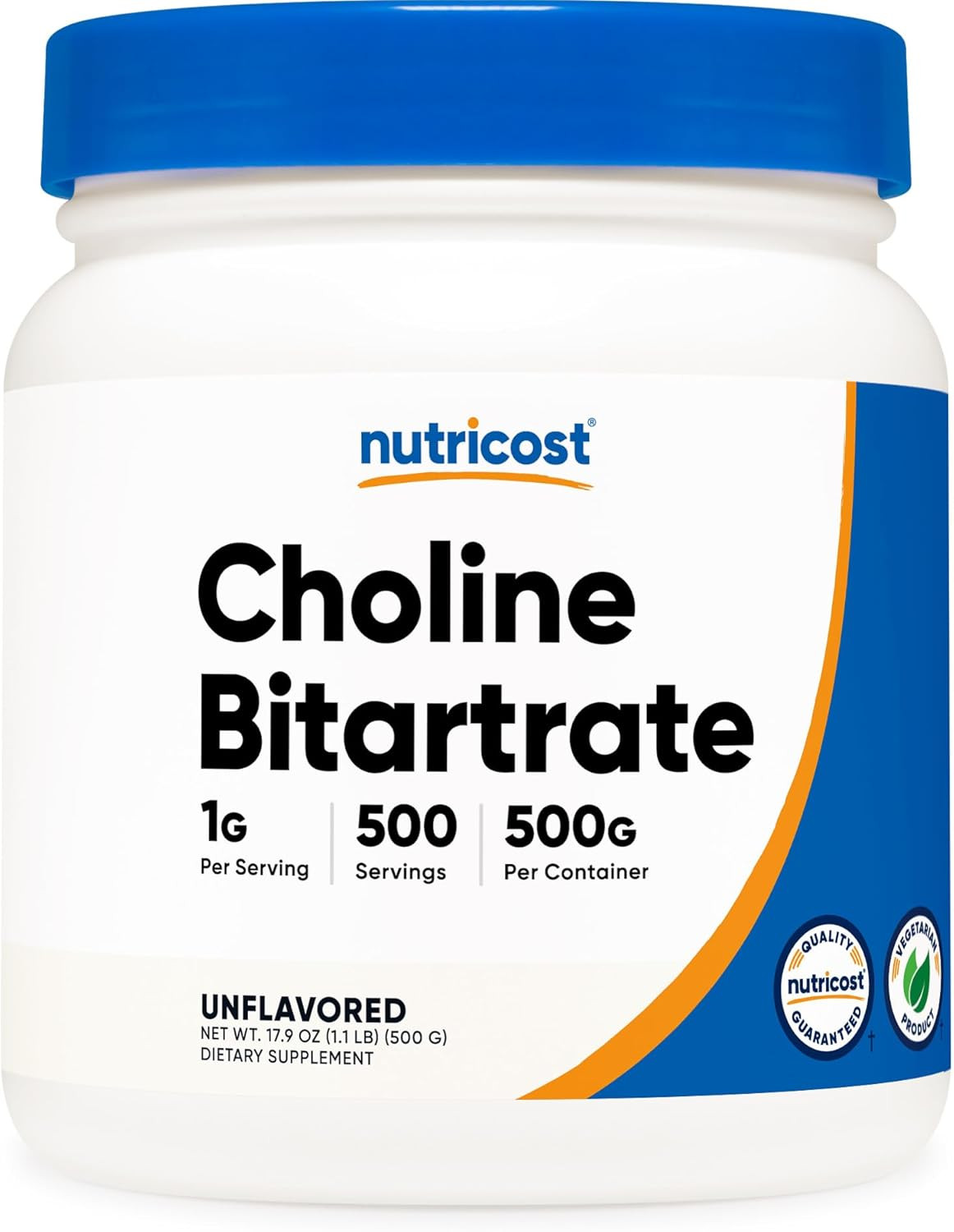Pure Choline Bitartrate Powder 500 Grams
