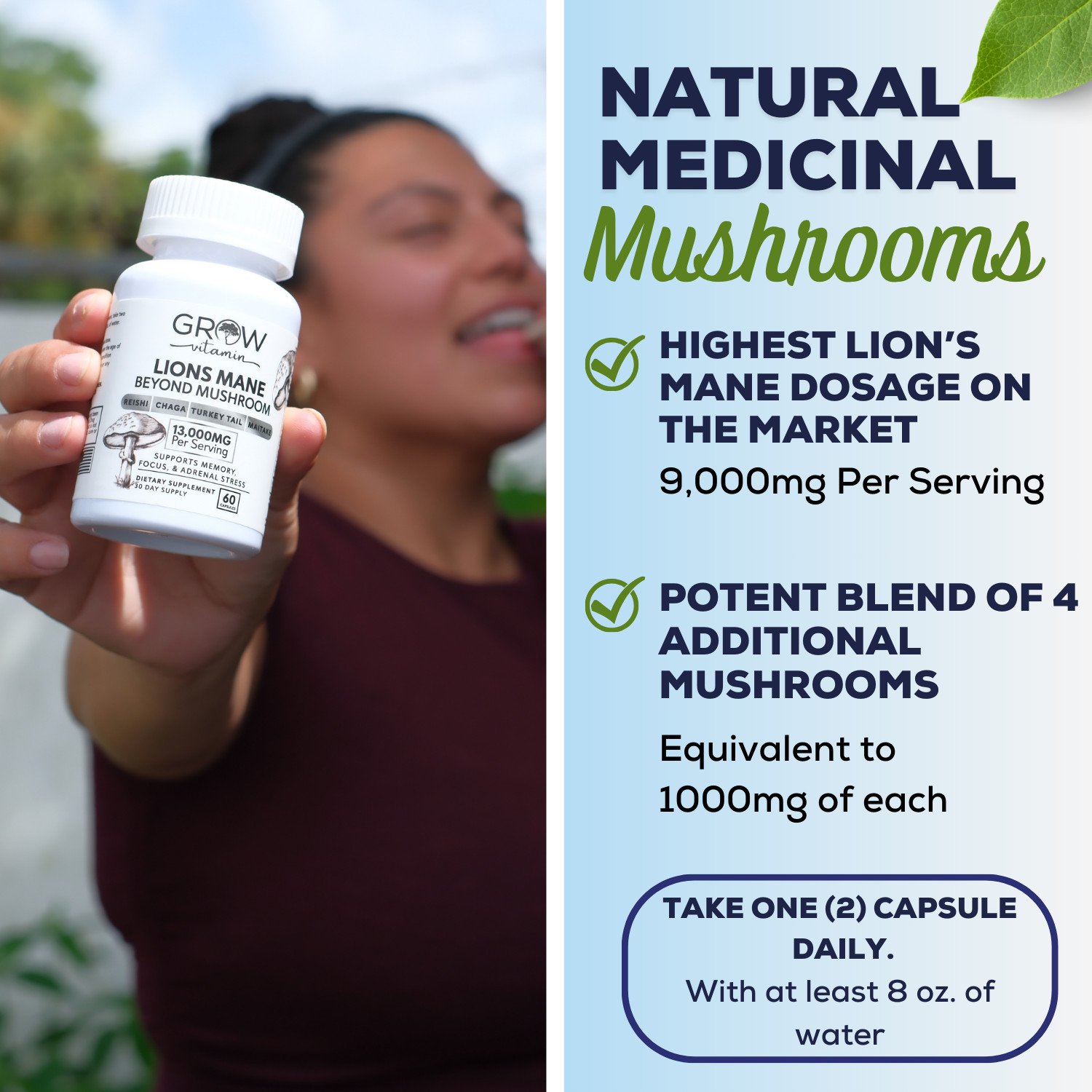 FreshCap Ultimate Mushroom Complex Powder – Mushroom Extract powder 60 capsules