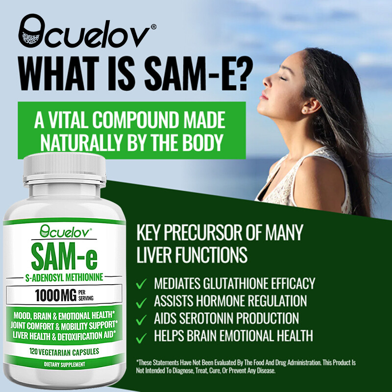 SAM-e – S-adenosylmethionine 1000 Mg Capsules MOOD, BRAIN & EMOTIONAL HEALTH