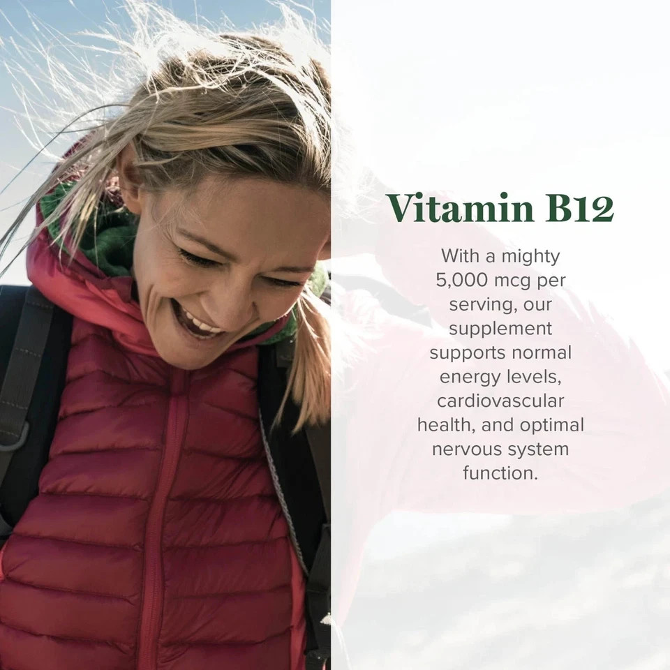 Vitamin B12, 5000 mcg, 3-in-1 Organic Liquid Vitamin B12, 30-Day Supply (1 Oz)
