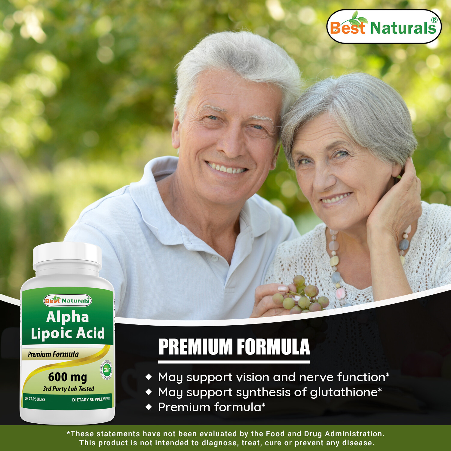 Best Naturals alpha lipoic acid 600 mg 60 capsules – ALA Powerful Antioxidant