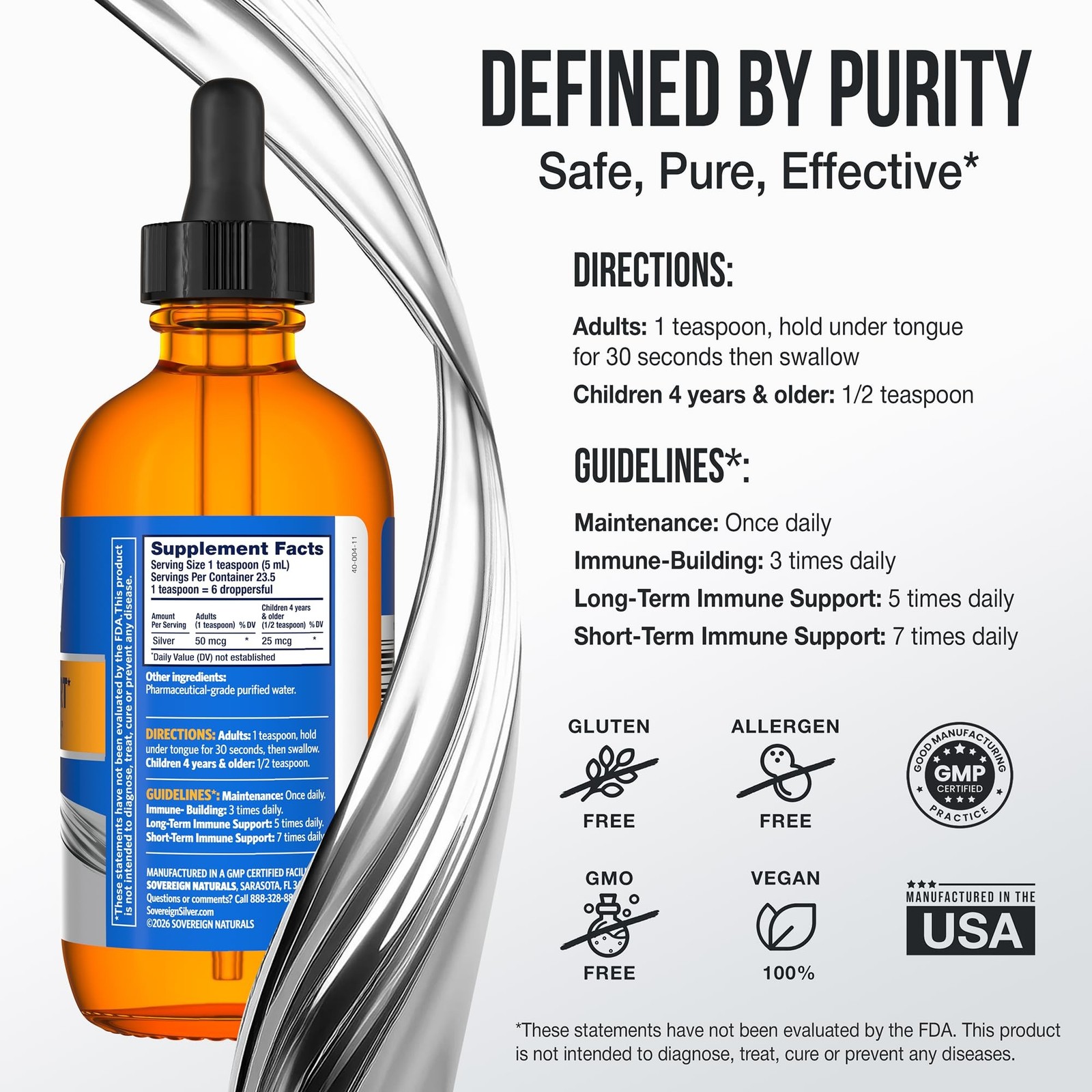 Sovereign Silver Kids Immune Support, Colloidal Silver, 4 fl oz (118 mL) | Bi…