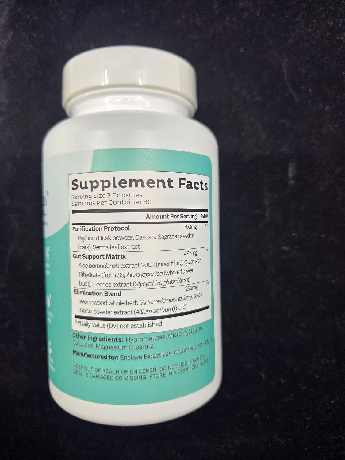Elimipure Daily Gut Care Capsules Herbal Intestinal Cleanse Detox Supplement