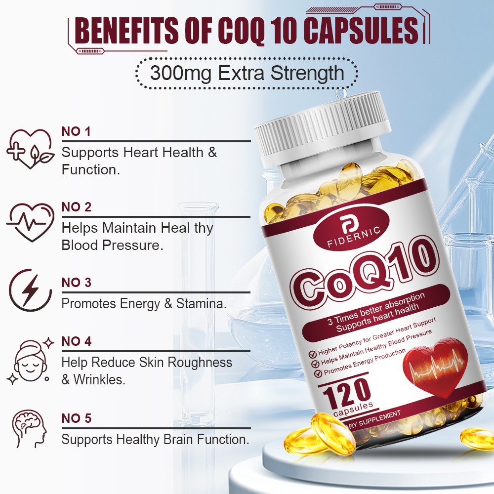 High Absorption CoQ10 Supplement , Maintain Healthy Blood Pressure，240 capsules