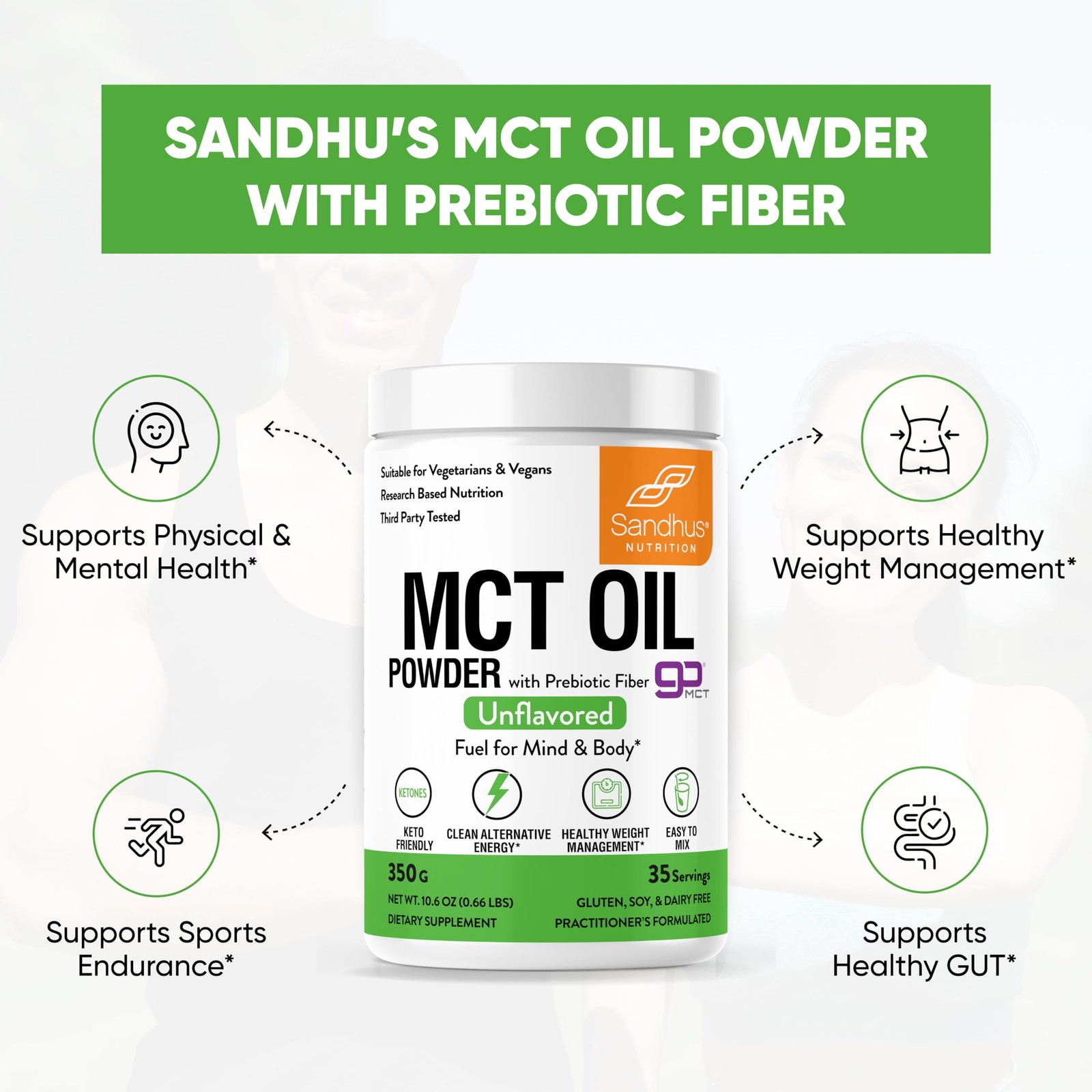 MCT Oil with Prebiotic Fiber | 35 Servings | Organic – Keto | Fatty Acid Fuel…