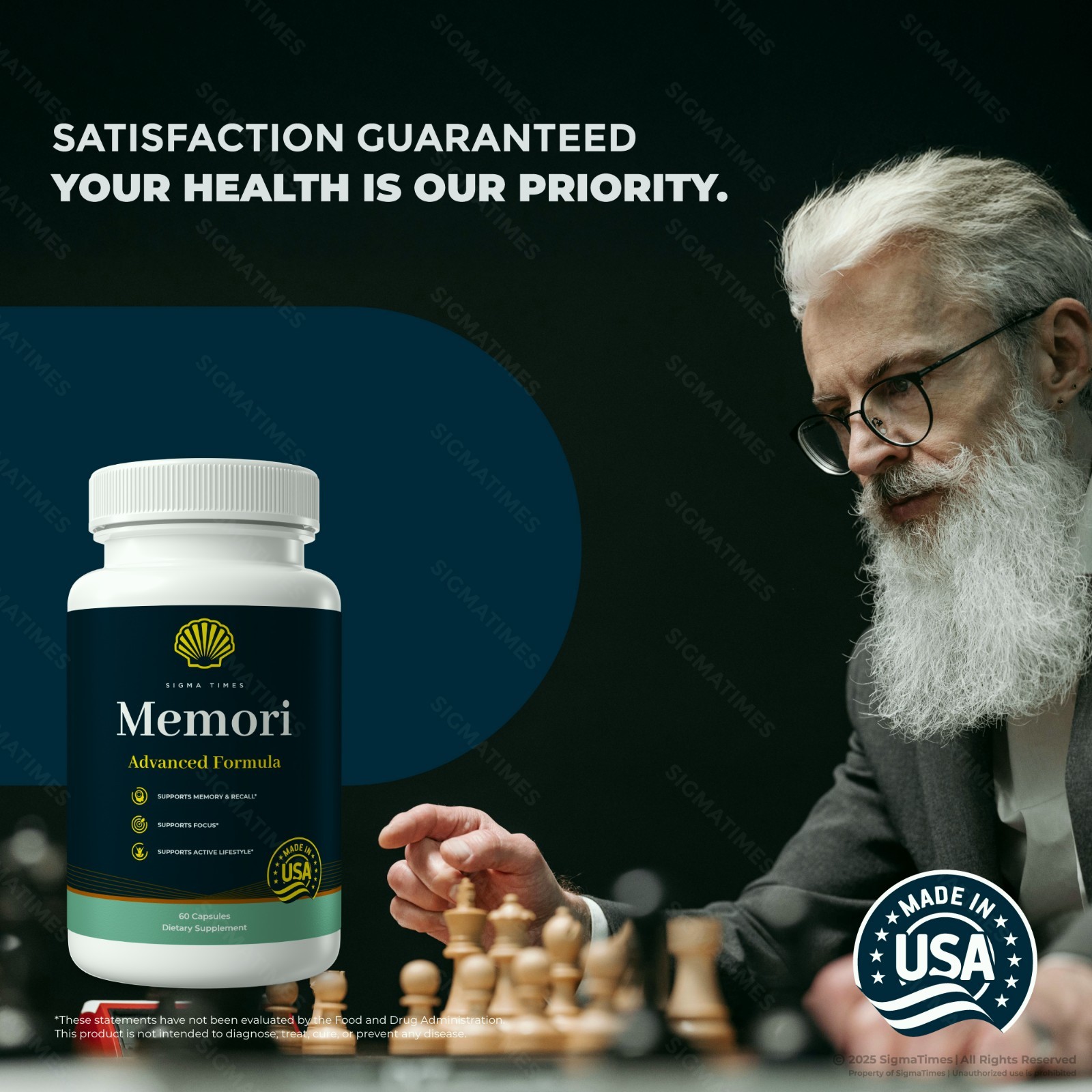 Memori Capsules, Advanced Formula, Brain Health & Memory Pills – 3 Pack