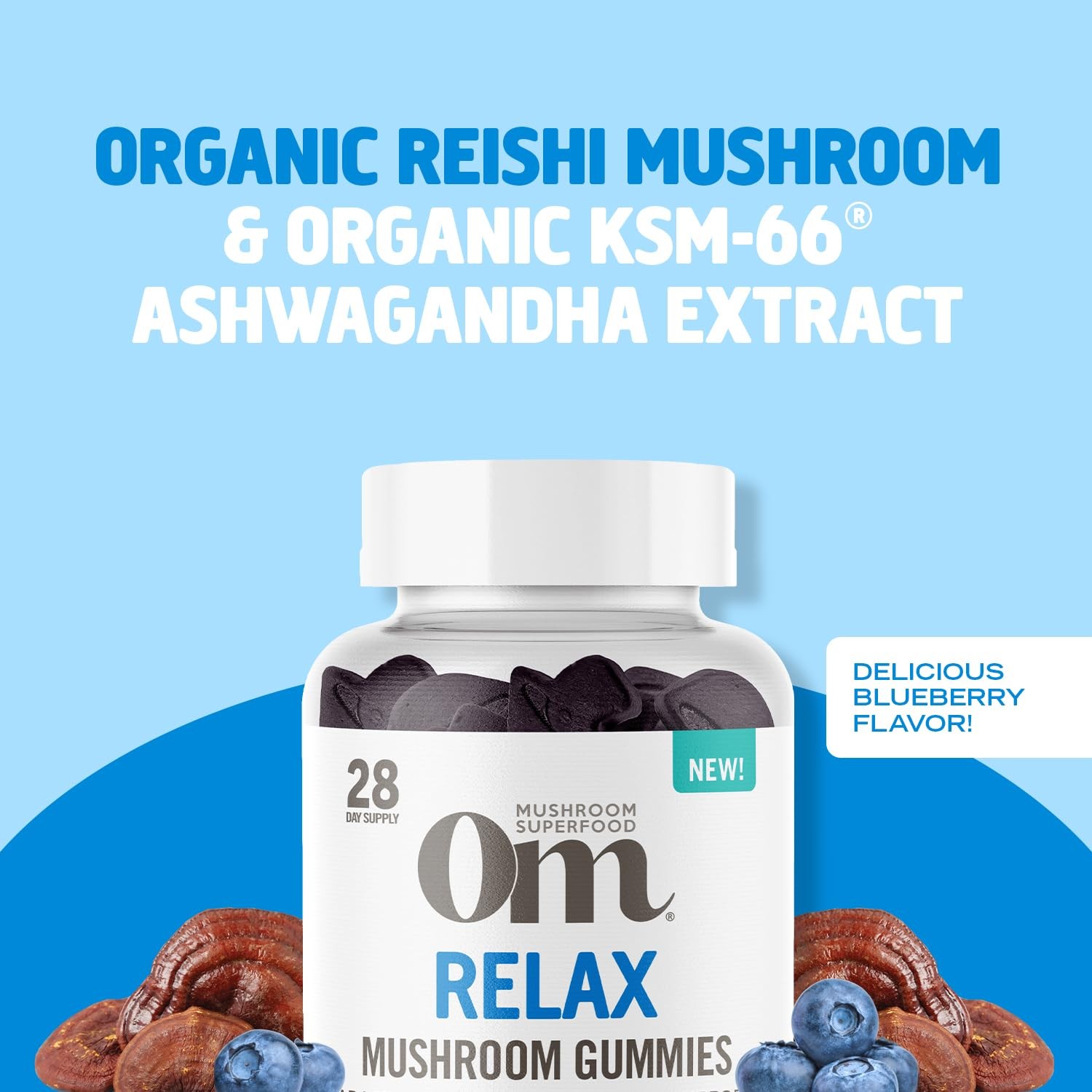 Mushroom Superfood Adaptogenic Blend 56 Count Stress Relief Organic Supplement