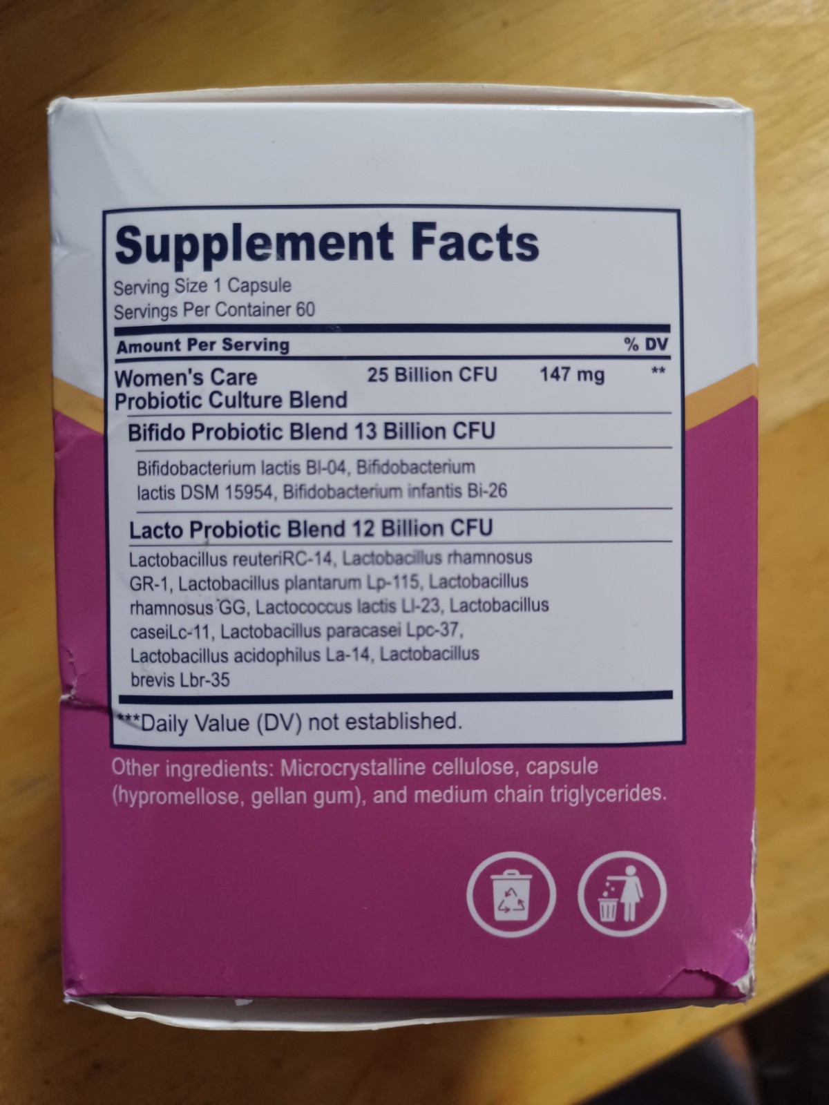 Renew Life Women’s Care Probiotic 90 Billion CFU, 12 Strains 60Ct – Exp. 05/2028