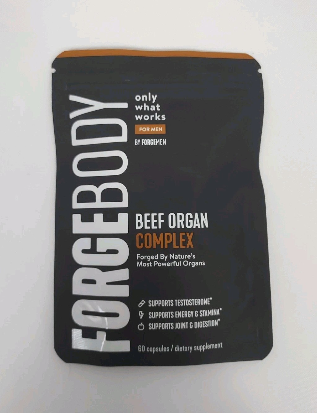 FORGEBODY® Beef Organ Complex, 60 Capsules – Grass Fed Liver Heart Bone Marrow