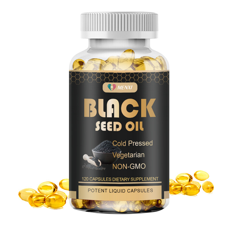 MENXI Black Seed Oil Capsules Cold Pressed – Immune Support 120/240/480 Capsules