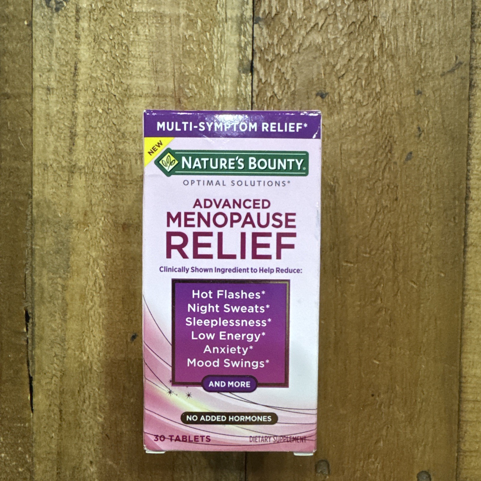 Natures Bounty Optimal Solutions Advanced Menopause Relief 30 Ct EXP 02/2027