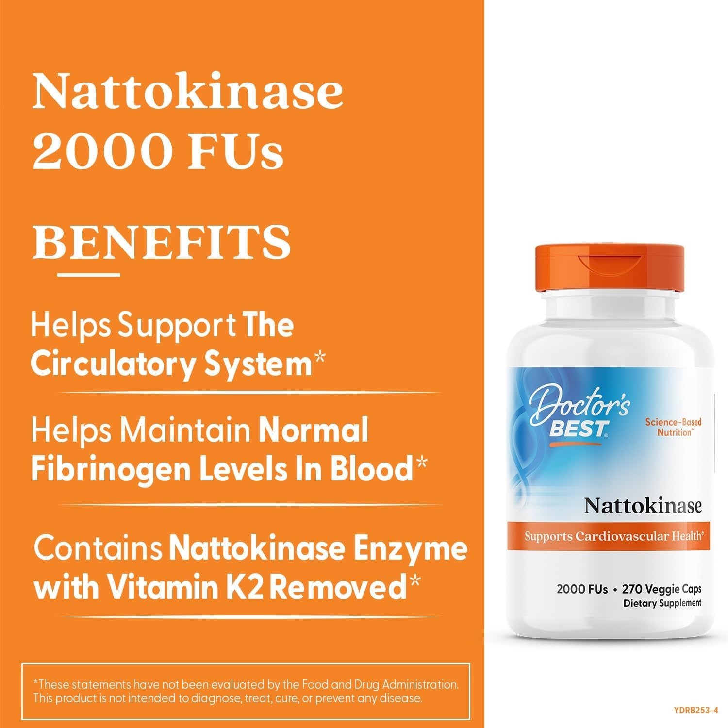 270 Capsules of Nattokinase – Supports Heart Health & Normal Circulation