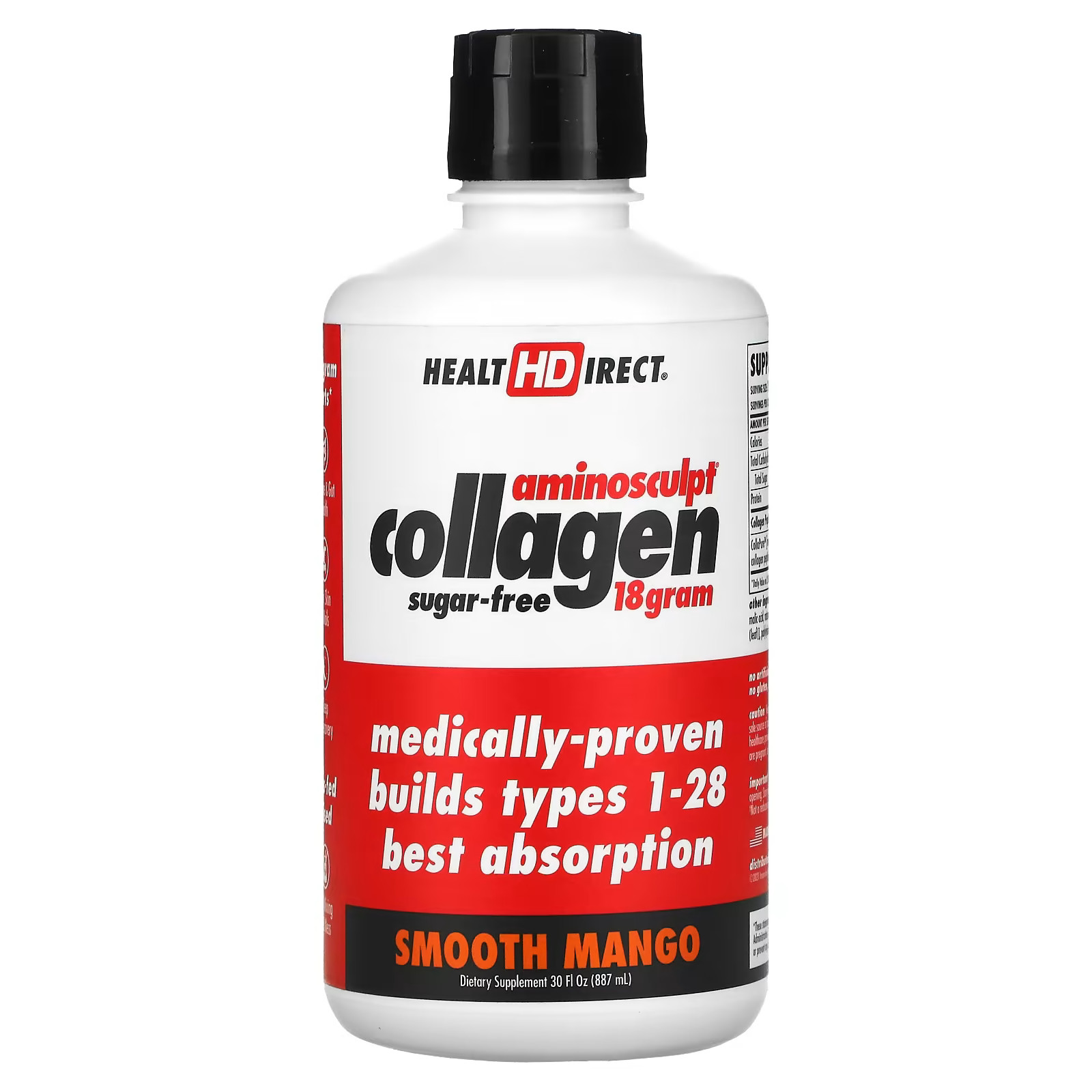 2 X Health Direct, Amino Sculpt Collagen, Smooth Mango, 30 fl oz (887 ml)