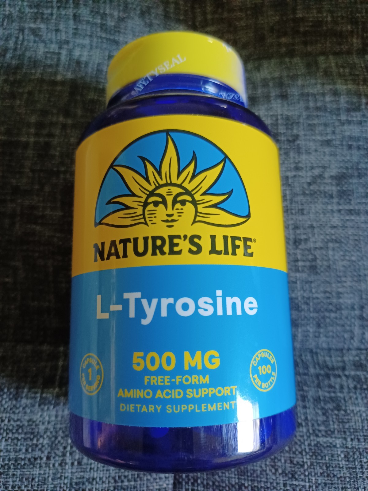 Nature’s Life L-Tyrosine 500 mg – Amino Acid Support – 100 Caps Exp. 06/28