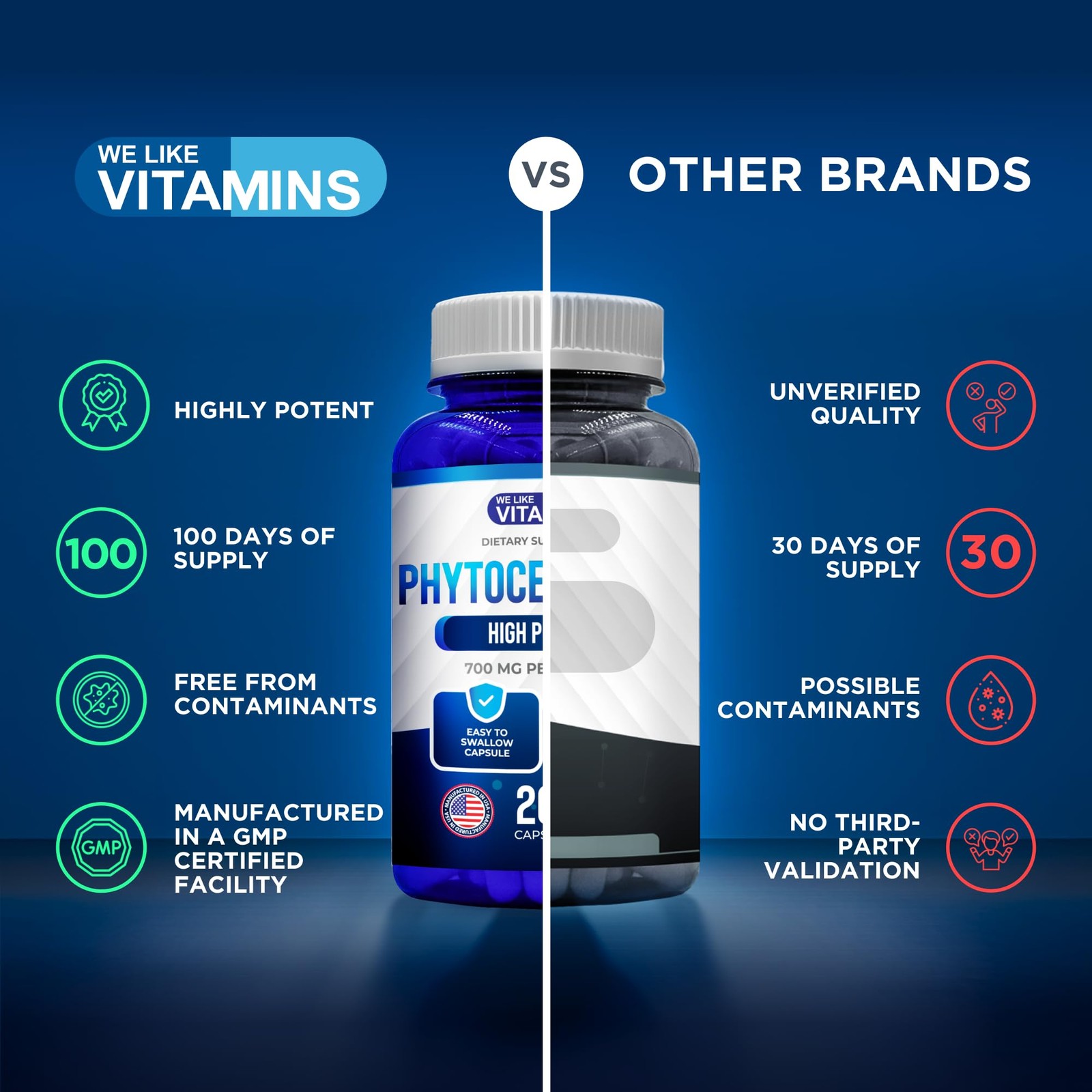 We Like Vitamins Phytoceramides 700mg – 200 Capsules 200 Count (Pack of 1)